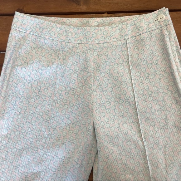 Brooks Brothers Girls Cotton Floral Pink and Blue Side-Zip Pants, NWT, size 16 - Picture 3 of 11